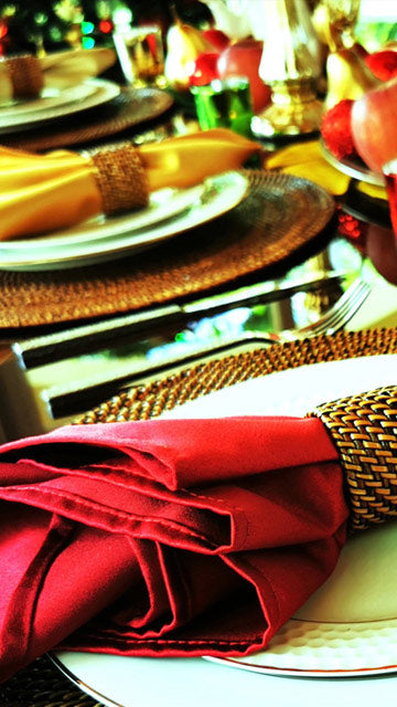 Placemat and Napkin Ring, Set of 4